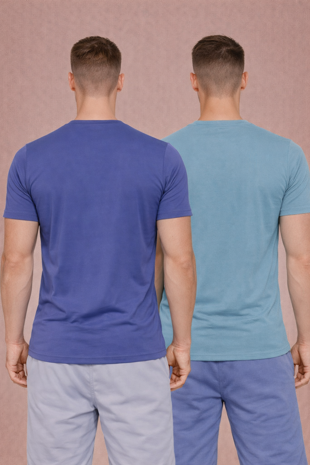 NAOFIT COOL+ Performance Tee Ultra-Light Activewear  Bottle Green & Steel Blue Pack of 2