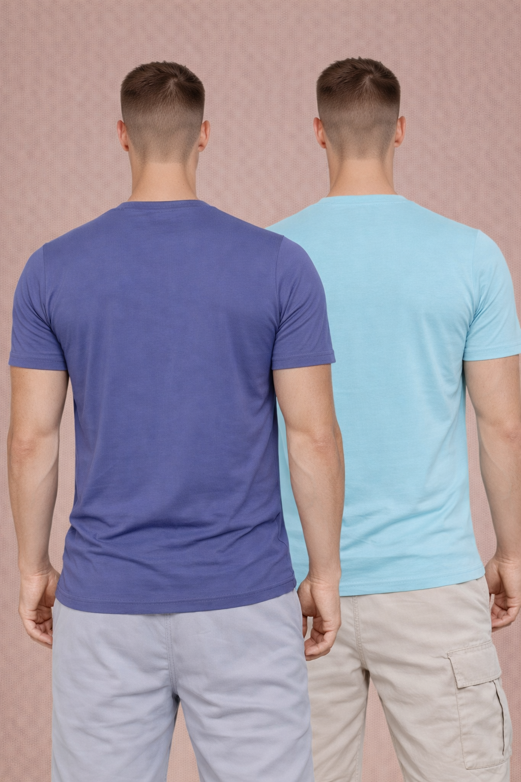 NAOFIT COOL+ Performance Tee Ultra-Light Activewear  Steel Blue & Aqua Blue Pack of 2