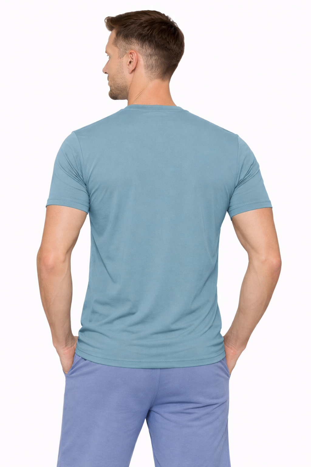 Naofit Plain Logo Tee — Bottle Green | Gym Tee