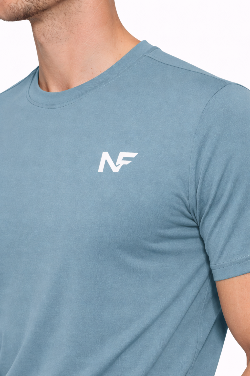 Naofit Plain Logo Tee — Bottle Green | Gym Tee