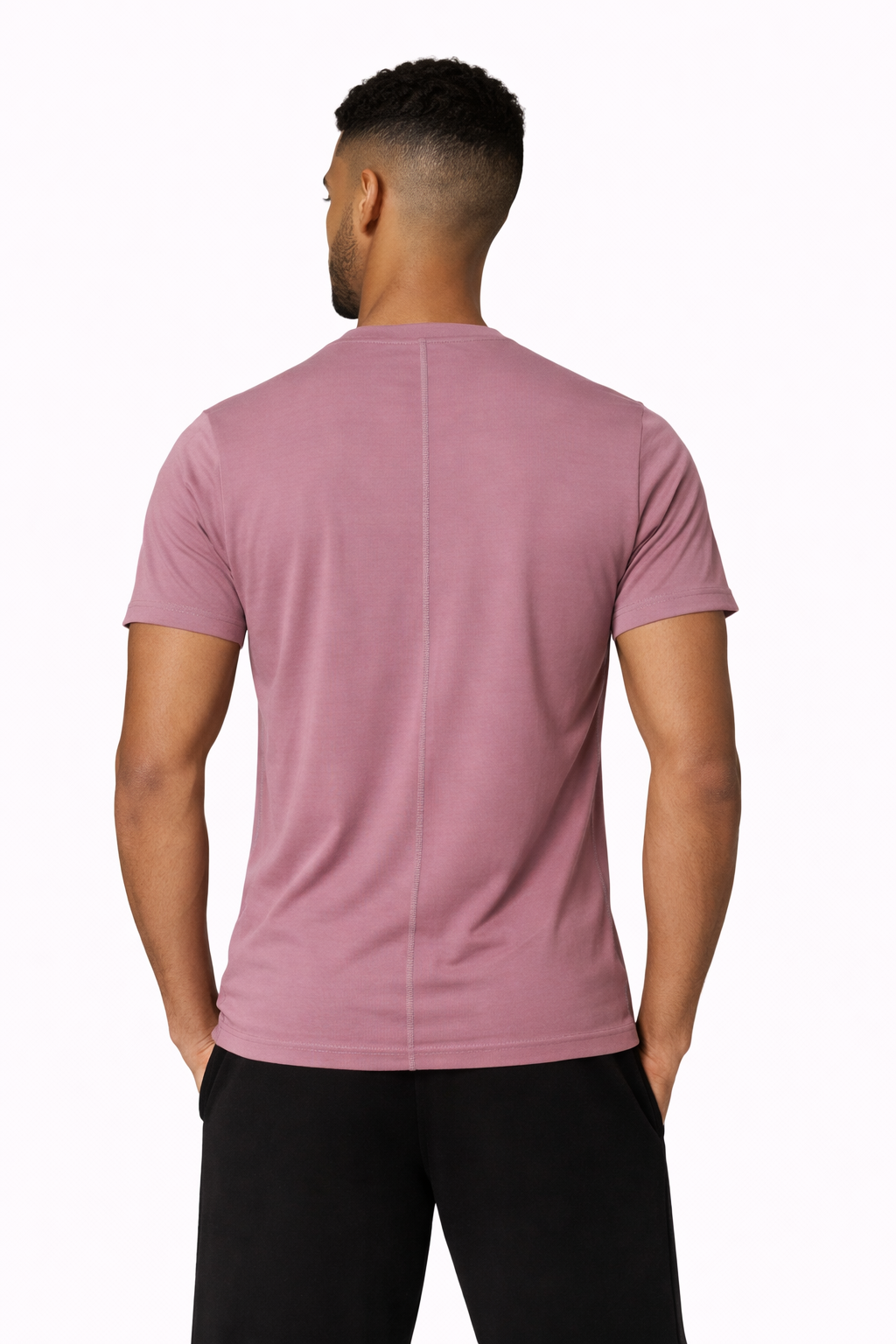 Naofit Men Rapid Dry Slim Fit Tee — Brown | Gym or Sports