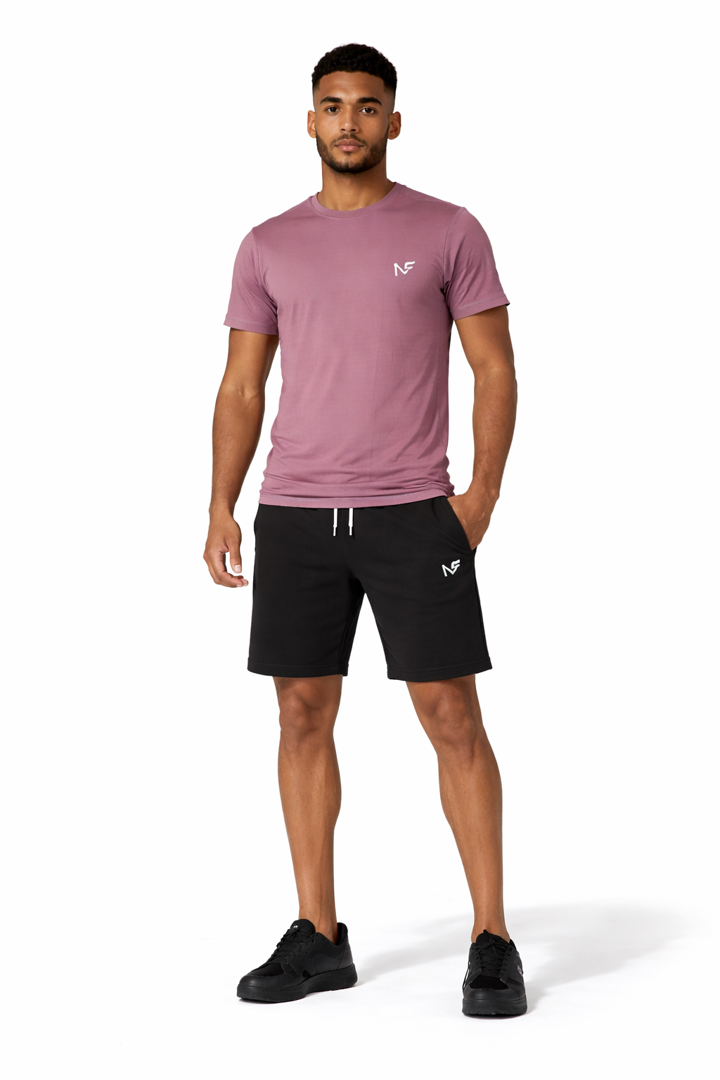 Naofit Men Rapid Dry Slim Fit Tee — Brown | Gym or Sports