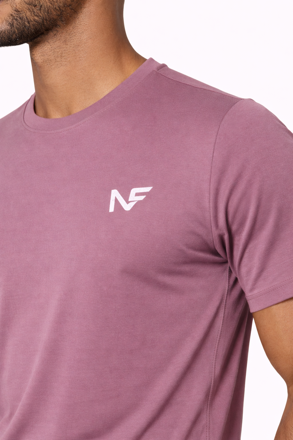 Naofit Men Rapid Dry Slim Fit Tee — Brown | Gym or Sports
