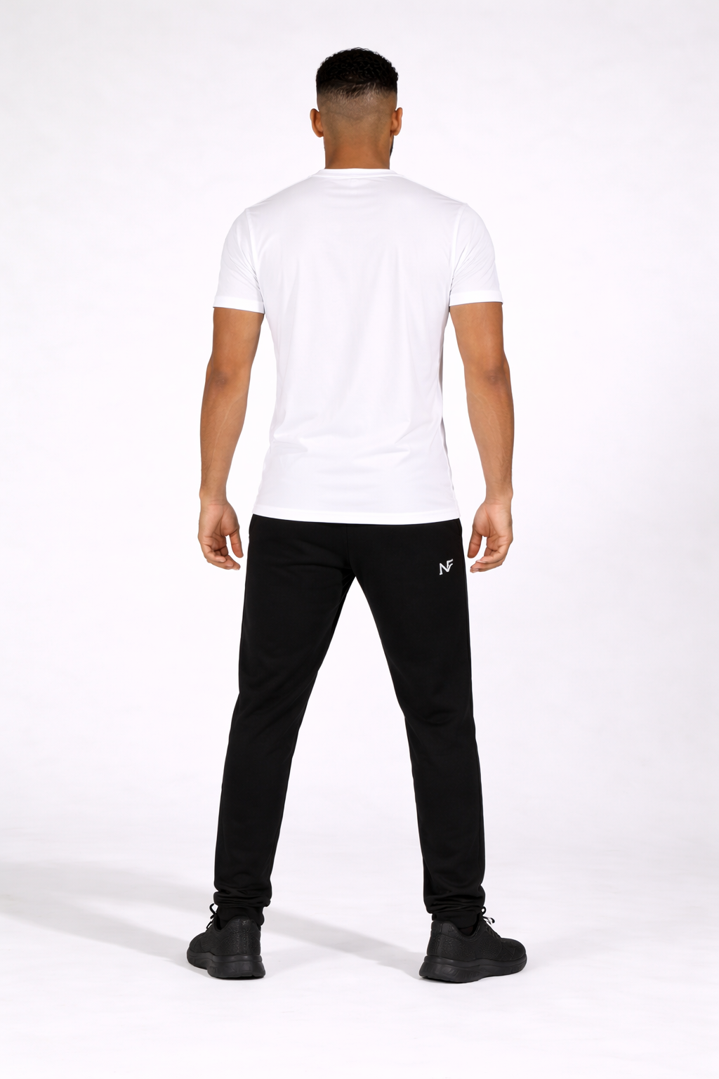 Naofit Men Rapid Dry Slim Fit Tee — White | Gym or Sports