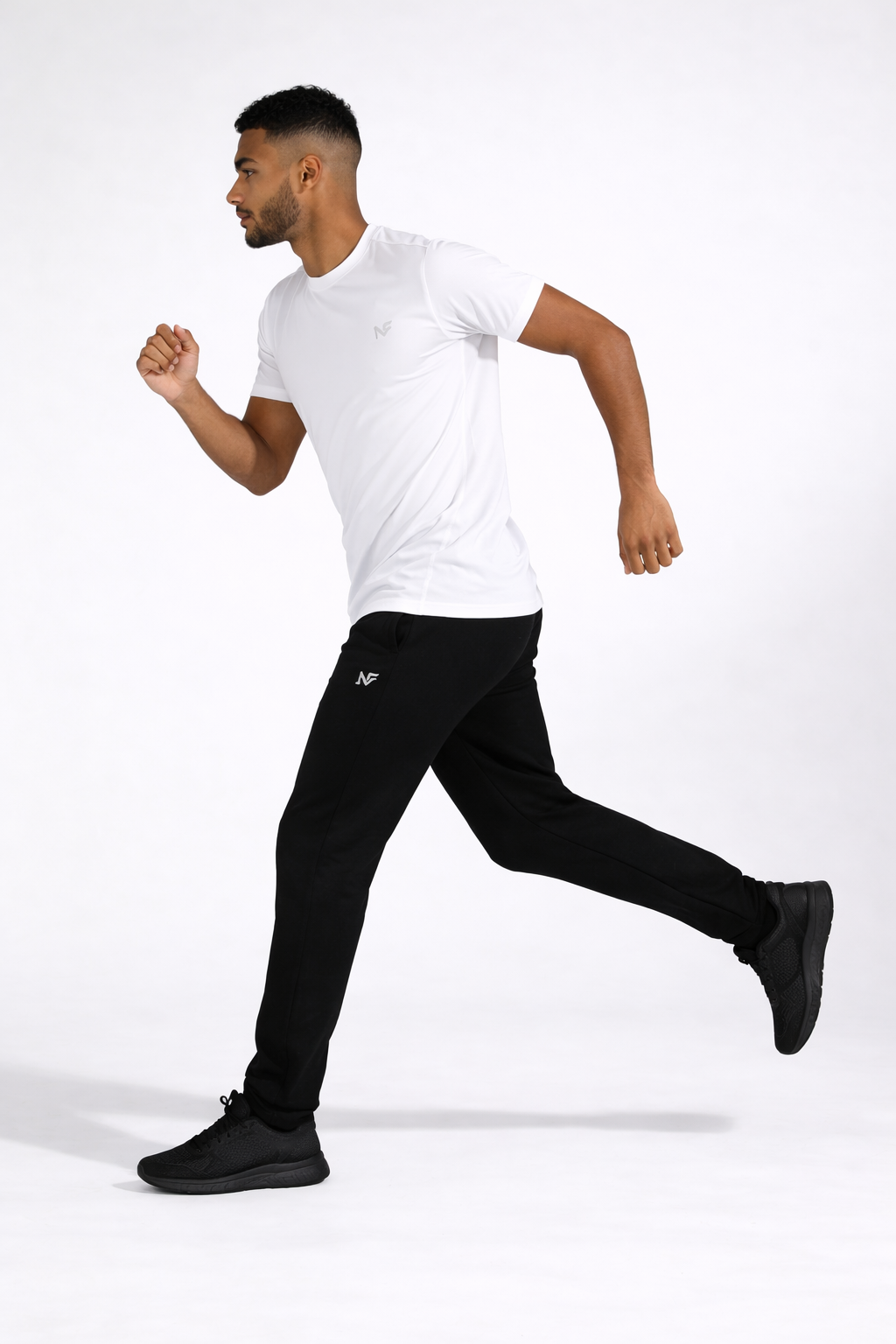 Naofit Men Rapid Dry Slim Fit Tee — White | Gym or Sports