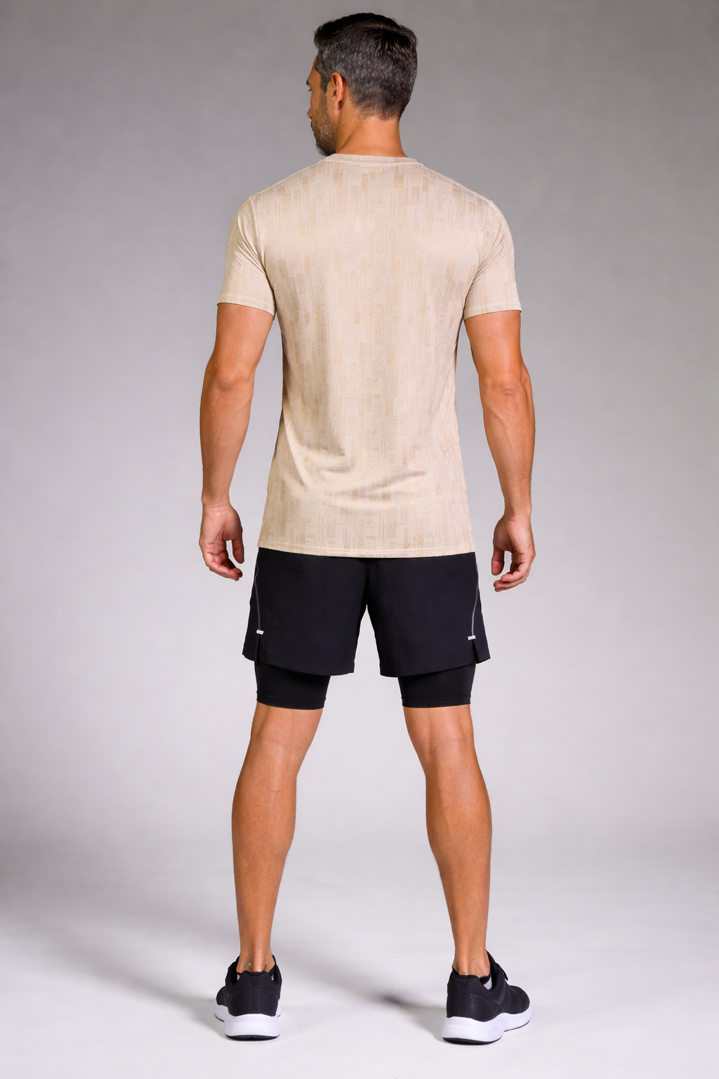 Naofit UV Tee — Beige | Quick Dry Gym Tee for Men