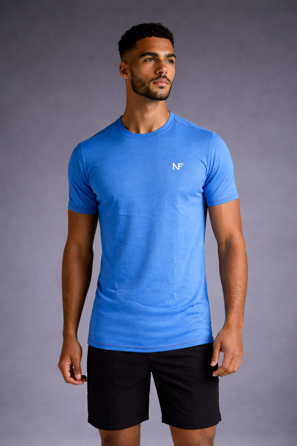 Naofit UV Tee — Blue | Quick Dry Gym Tee for Men