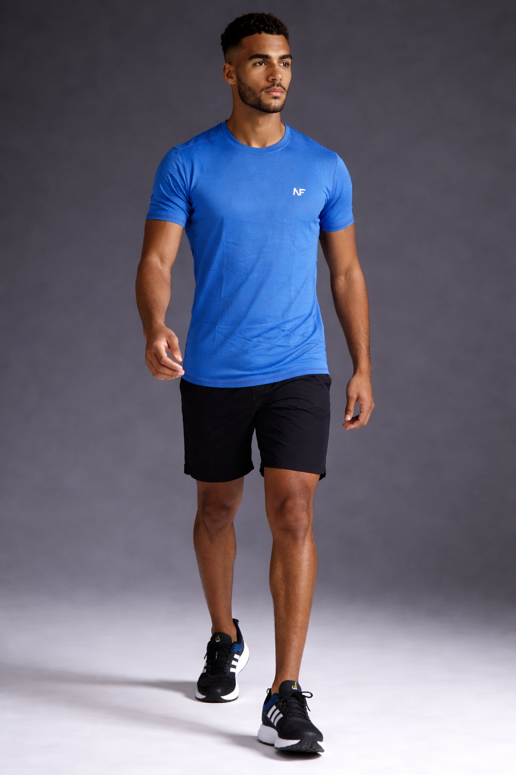 Naofit UV Tee — Blue | Quick Dry Gym Tee for Men
