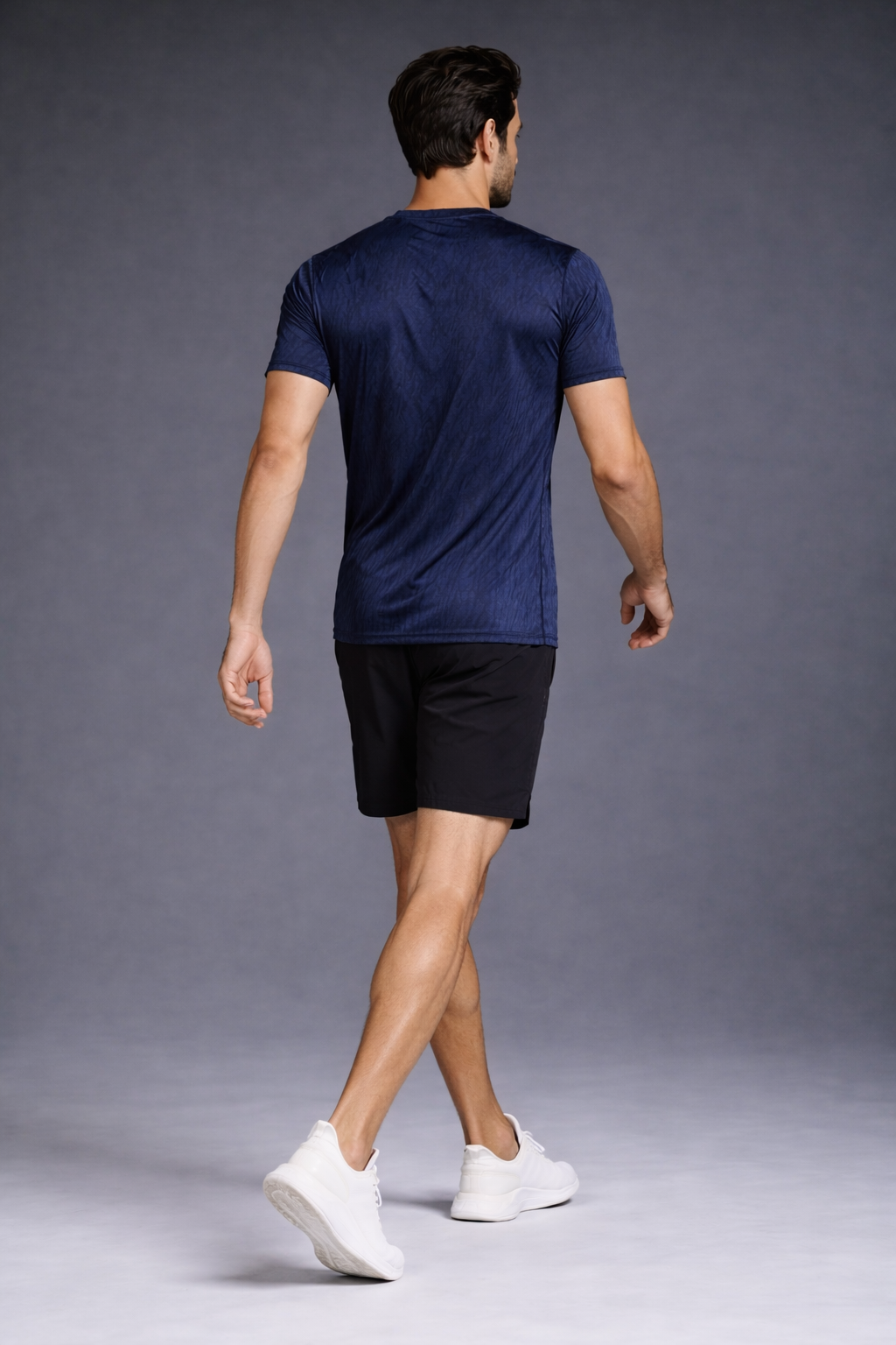 Naofit  Men Anti Odour UPF50 Slim Fit Tshirt —Dark Blue | Gym or Sports