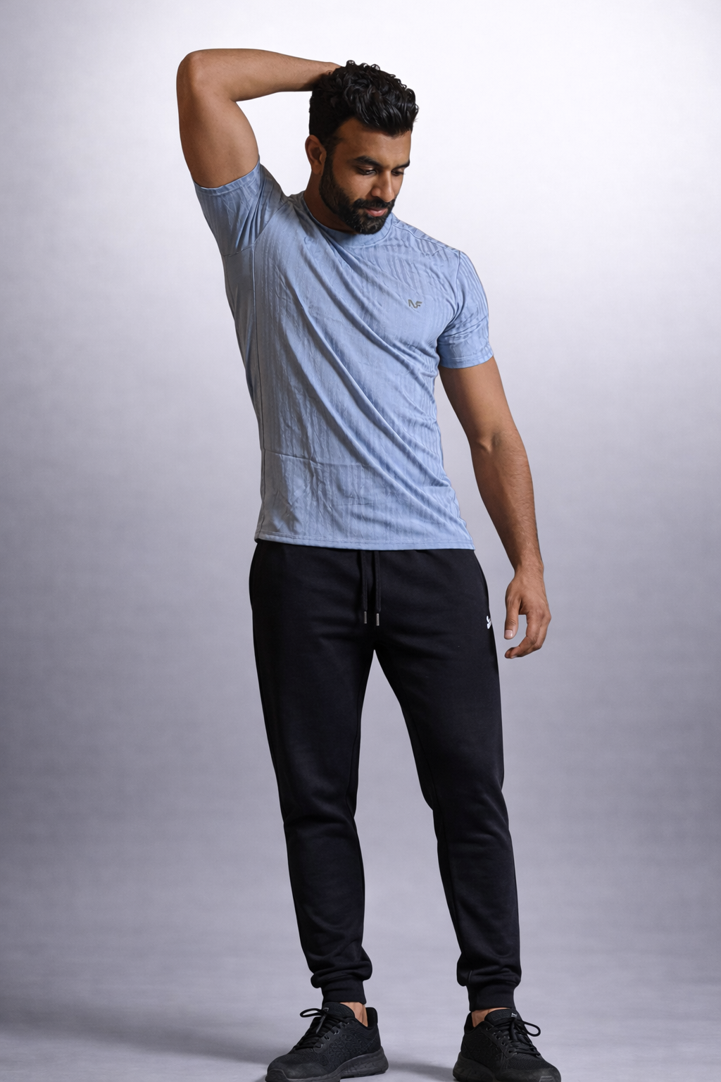 Naofit  Men Anti Odour UPF50 Slim Fit Tshirt — Dark Grey | Gym or Sports