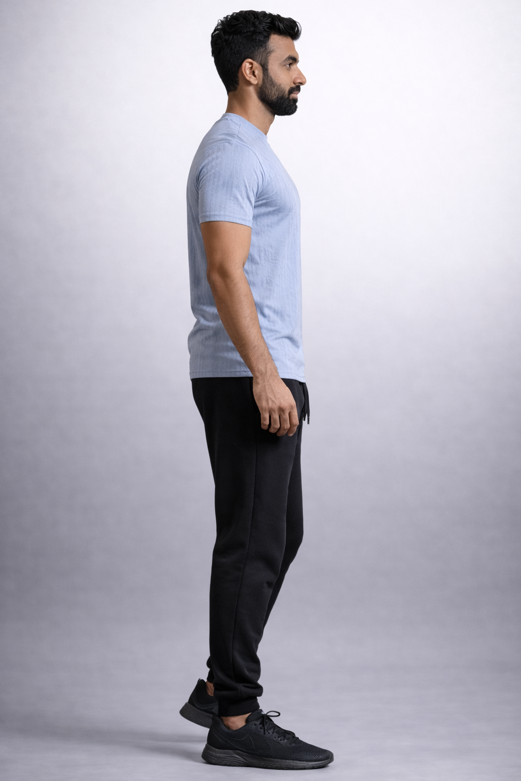 Naofit  Men Anti Odour UPF50 Slim Fit Tshirt — Dark Grey | Gym or Sports