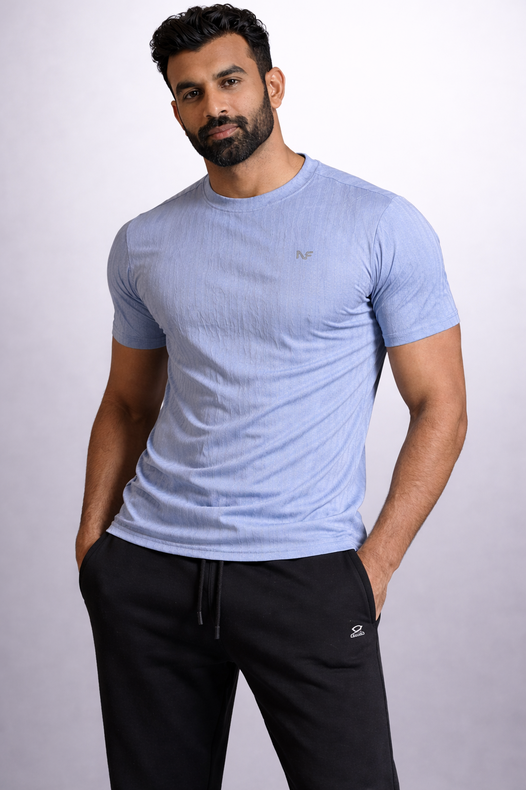 Naofit  Men Anti Odour UPF50 Slim Fit Tshirt — Dark Grey | Gym or Sports