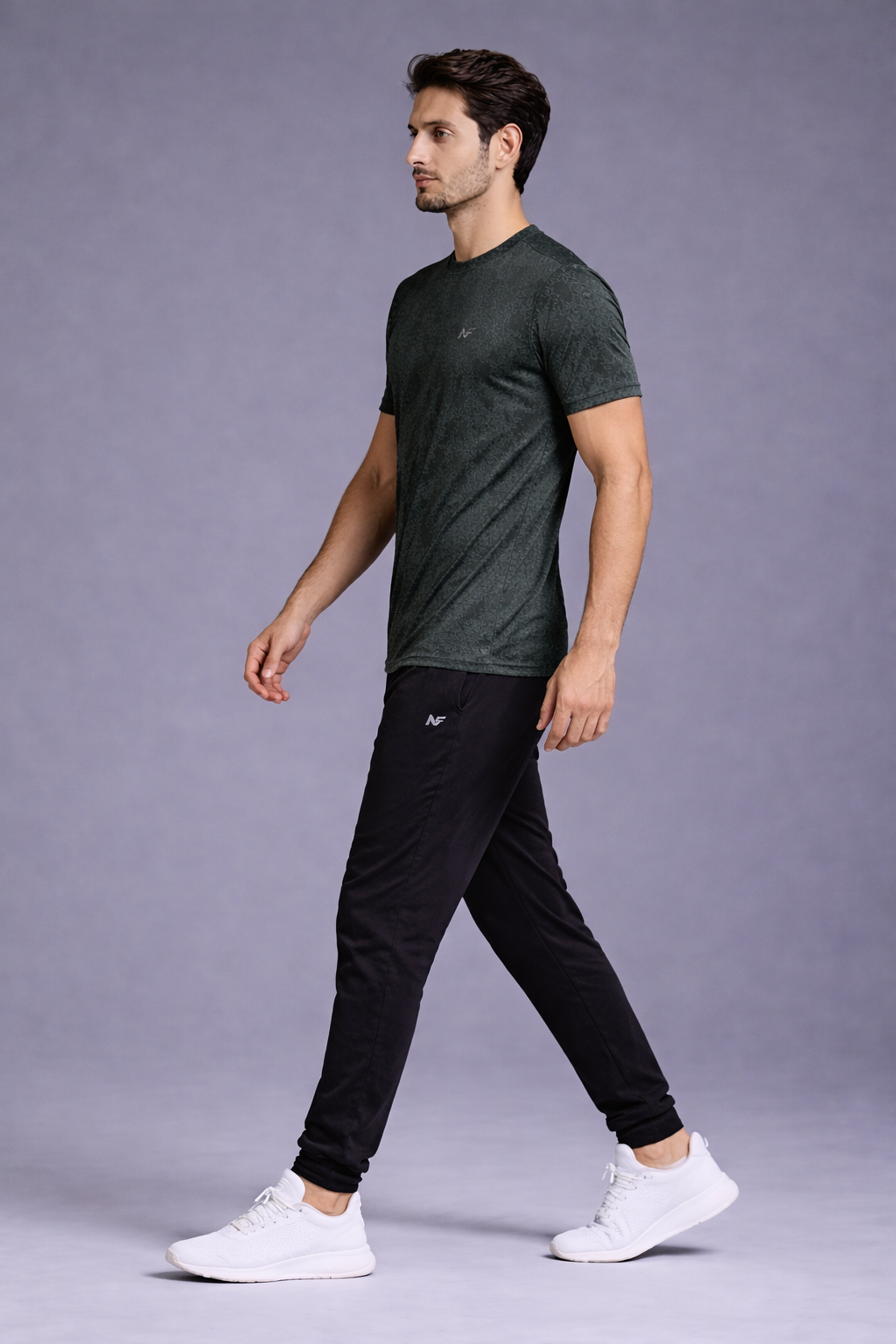 Naofit UV Tee — Dark Green | Quick Dry Gym Tee