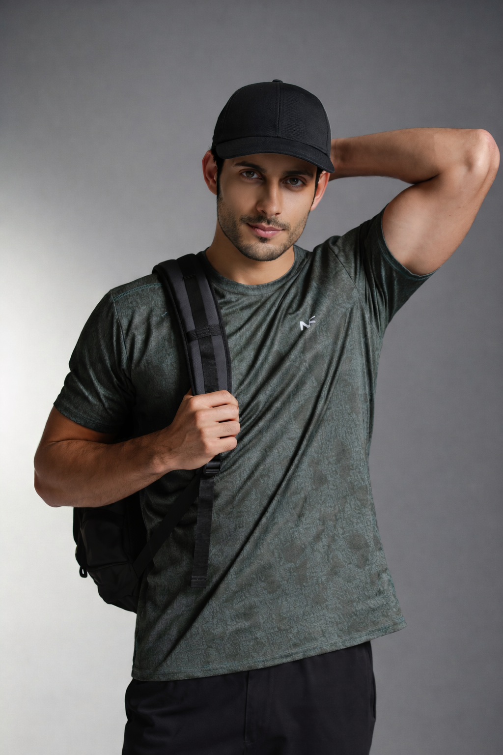 Naofit UV Tee — Dark Green | Quick Dry Gym Tee