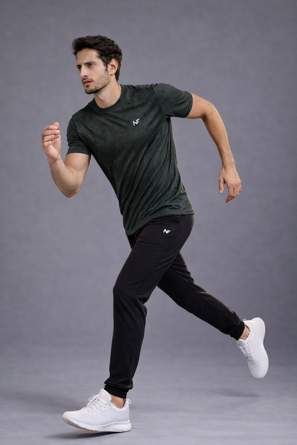 Naofit UV Tee — Dark Green | Quick Dry Gym Tee