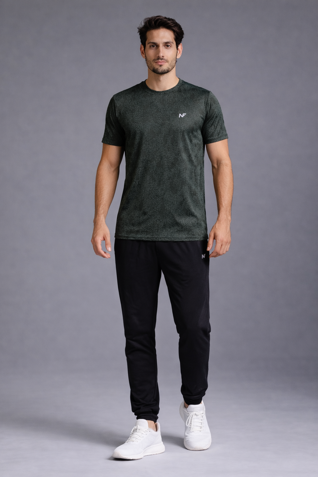 Naofit  Men Anti Odour UPF50 Slim Fit Tshirt — Dark Green | Gym or Sports
