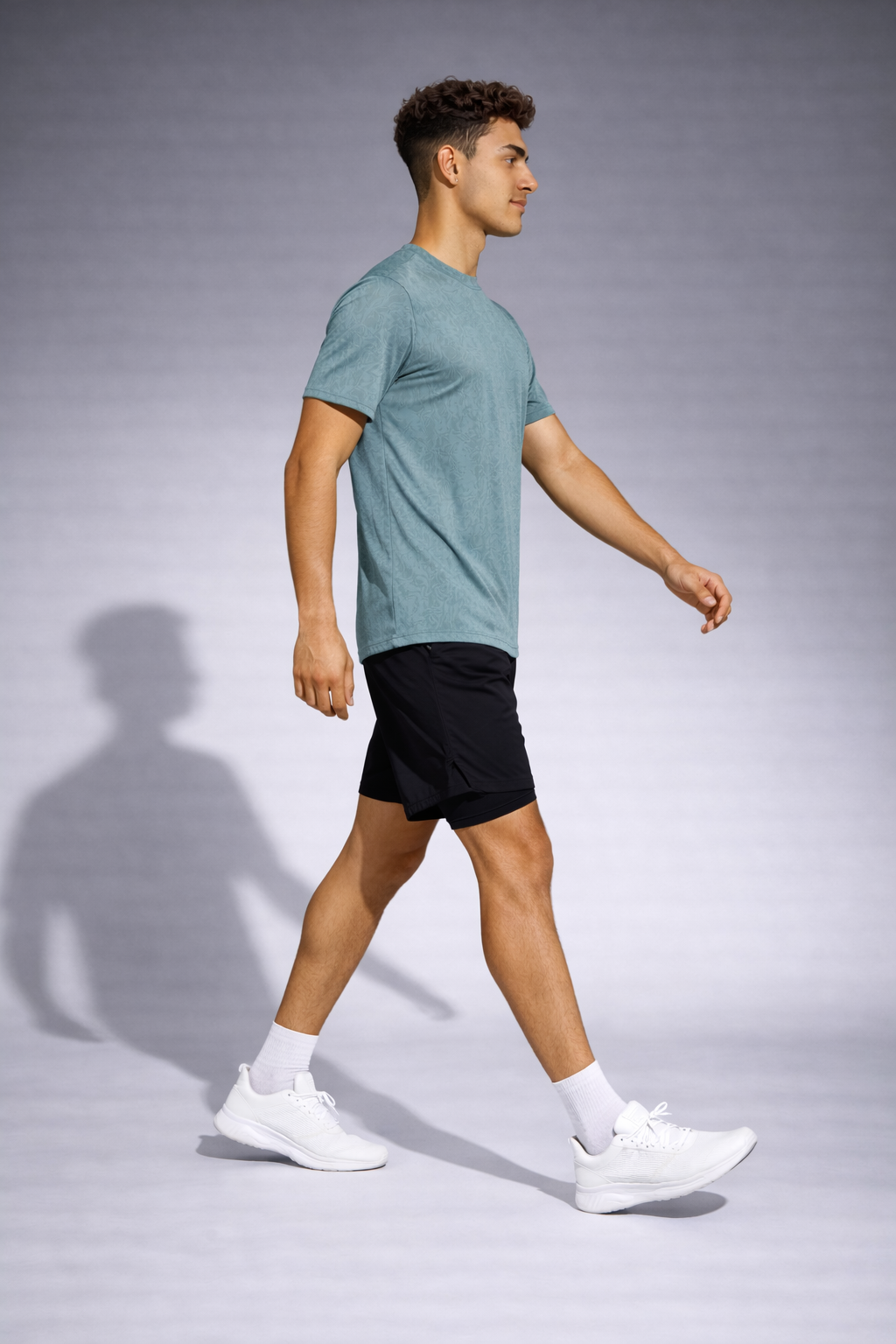 Naofit  Men Anti Odour UPF50 Slim Fit Tshirt — Light Green | Gym or Sports