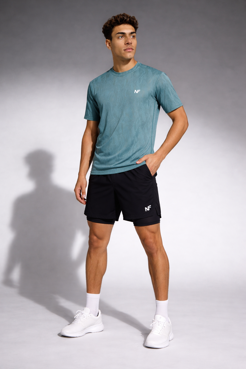 Naofit  Men Anti Odour UPF50 Slim Fit Tshirt — Light Green | Gym or Sports