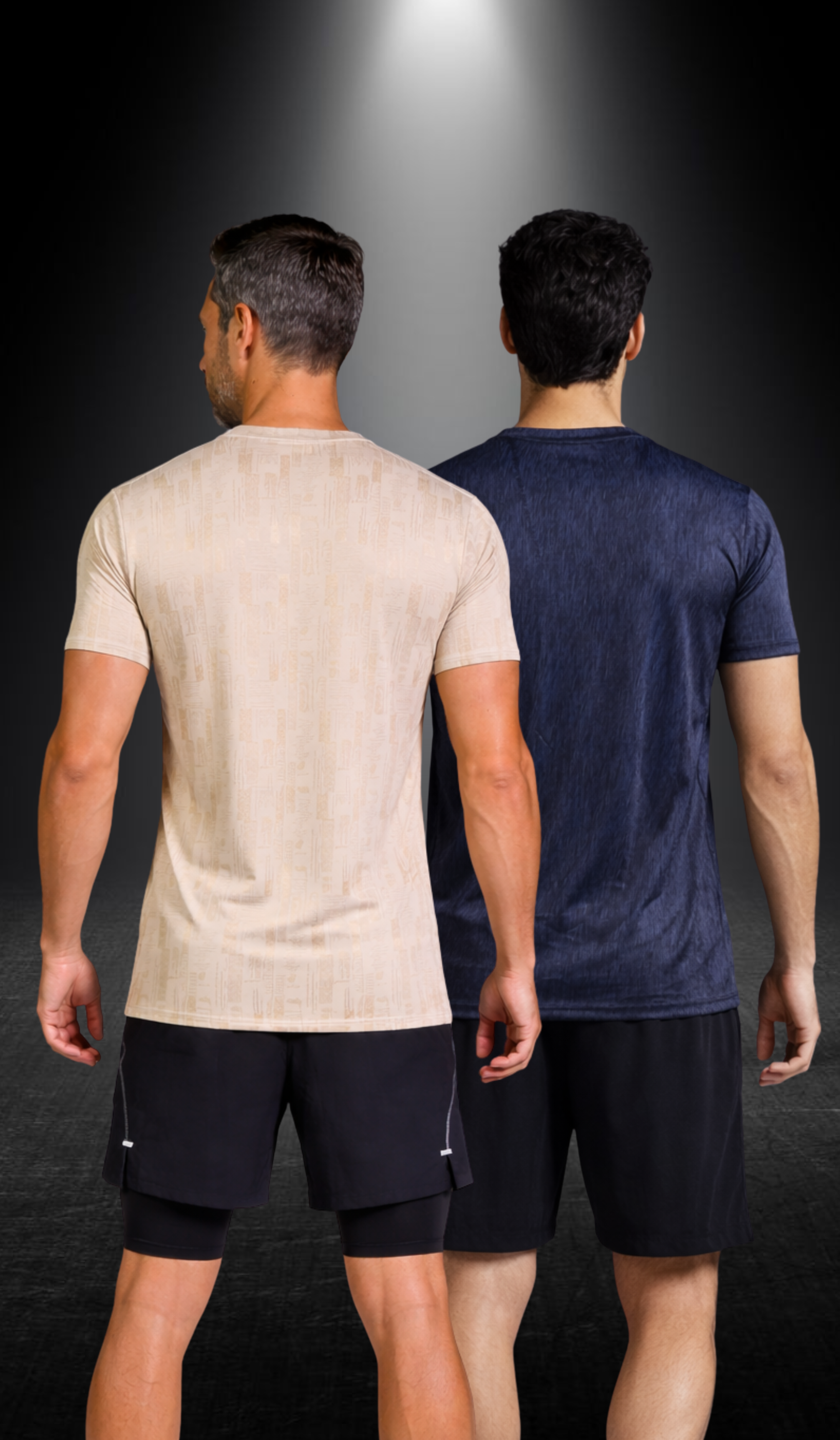 Naofit T-shirt with Nao Cool Technology Dark Bule & Biege
