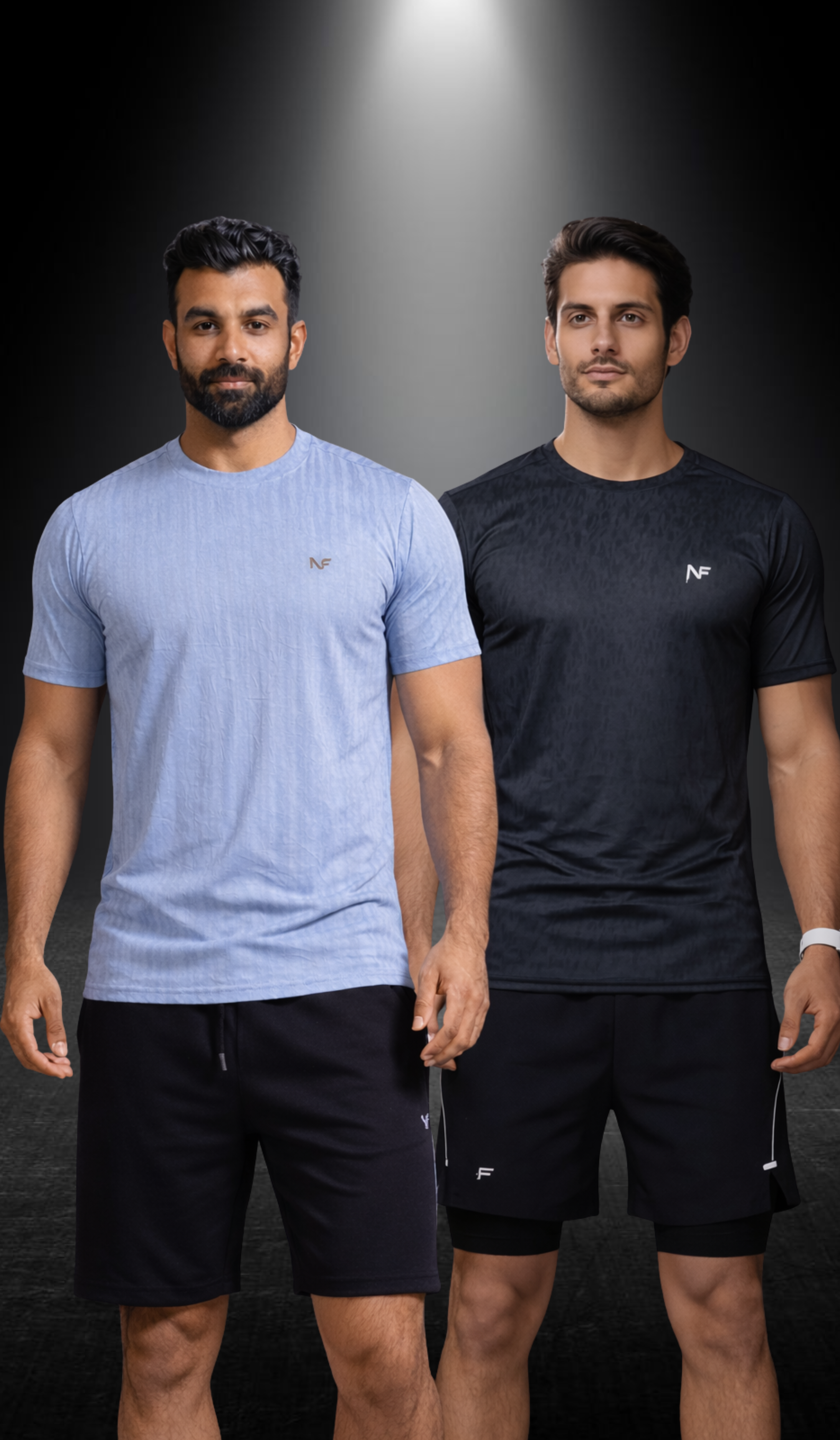 Naofit T-shirt with Nao Cool Technology Dark Bule & Dark Gray
