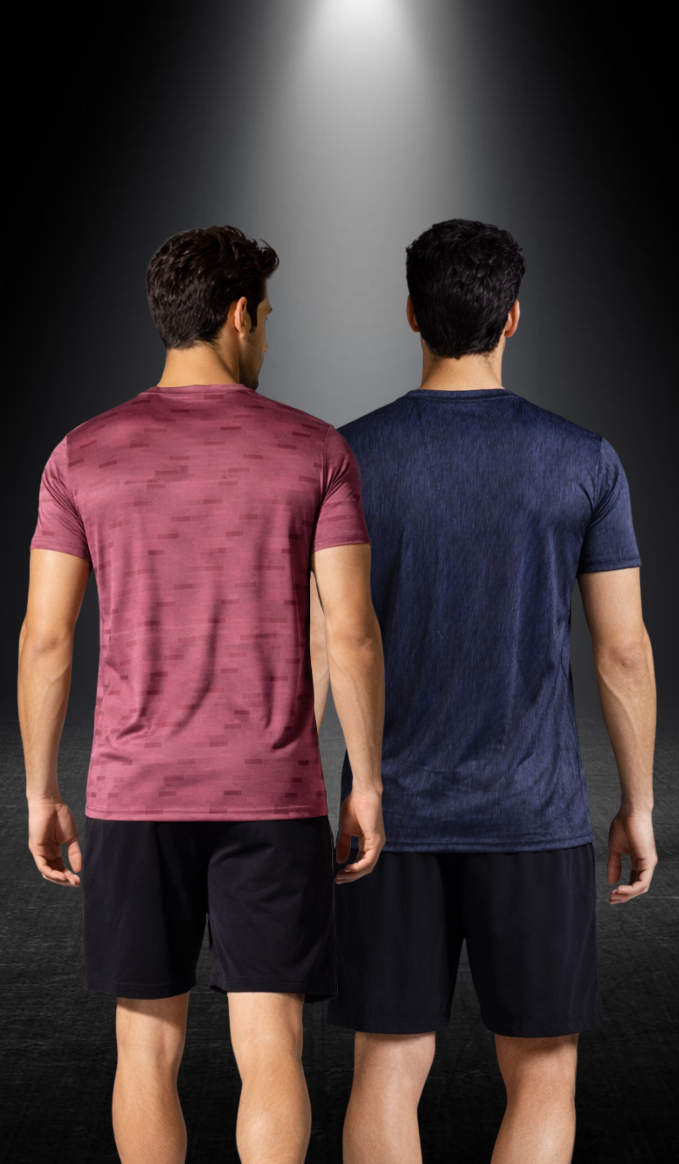 Naofit T-shirt with Nao Cool Technology Dark Bule & Maroon